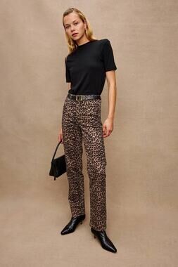 Rails Topanga Straight Leg Jean Brown Nala Leopard NWT Mob Wife Maximalist